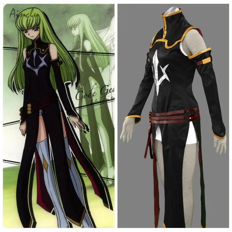 

Ainclu Customize for adults and kids free shipping Code Geass Anime C.C. Kids Halloween Cosplay Costume