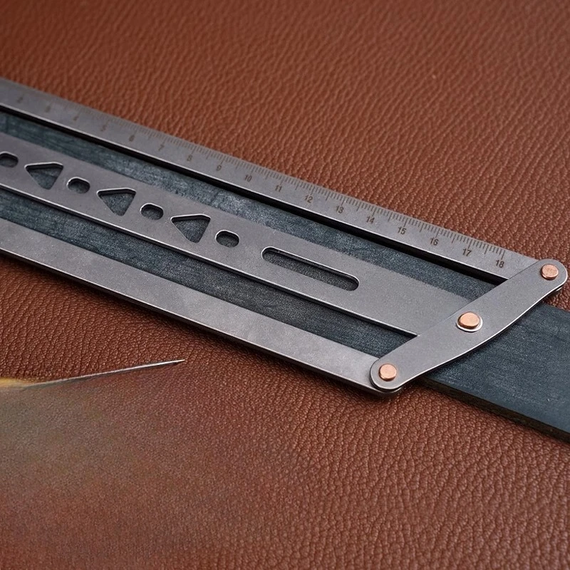 

Belt auxiliary positioning punching ruler, leather ruler, handmade leather DIY adjustable 18~ 48mm