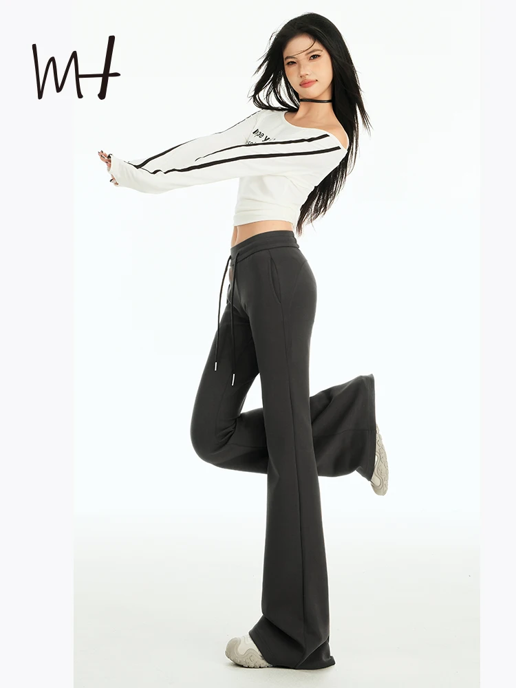 Spodnie do jogi Lulu z wysokim stanem, wyszczuplające, damskie spodnie codzienne ze sznurkiem, ocieplane, jesienno-zimowe, modne, plus size