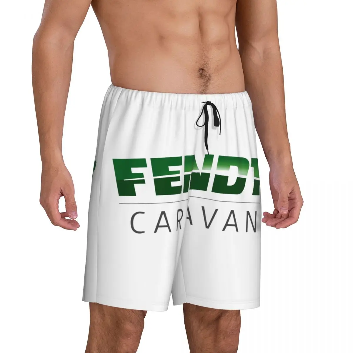 Custom Fendt Tractors Logo Pajama Bottoms Men Lounge Sleep Shorts Stretch Sleepwear Pjs with Pockets