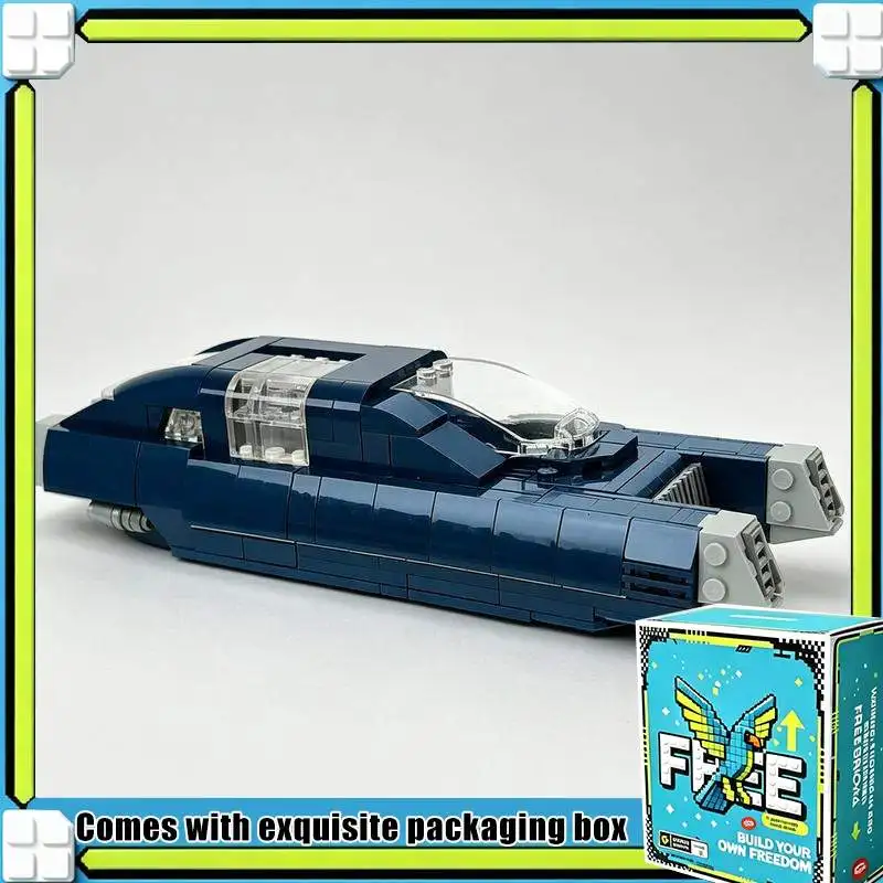 371PCS MOC Galaxy Senate Limospeeder Space Ship Model Custom Puzzle DIY Creative Assembly Blocks Toy Gift Collection Display