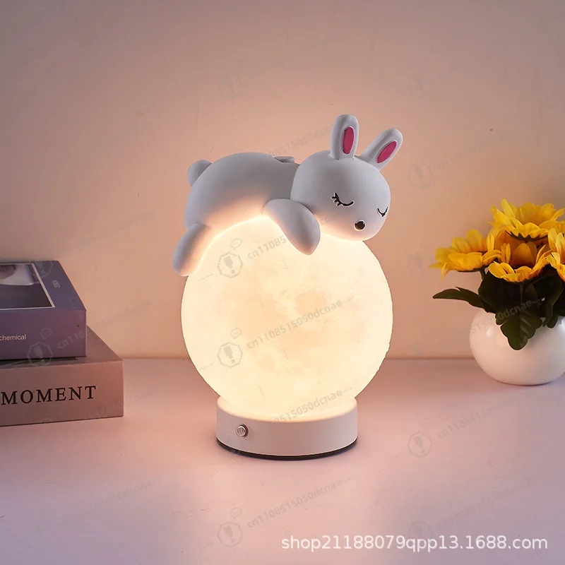 

Милый ночник в виде питомца для спальни, USB-зарядка, сенсорное управление, светодиодный, мультяшный, для кормления младенцев, прикроватный светильник