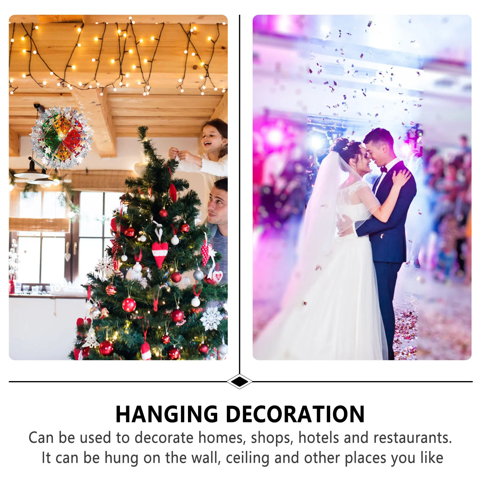 

1Pcs Creative Flower Decoration Hanging Ball Plastic Garland Ornament for Wedding Party Birthday Home Shop Hotel Wall Ceiling