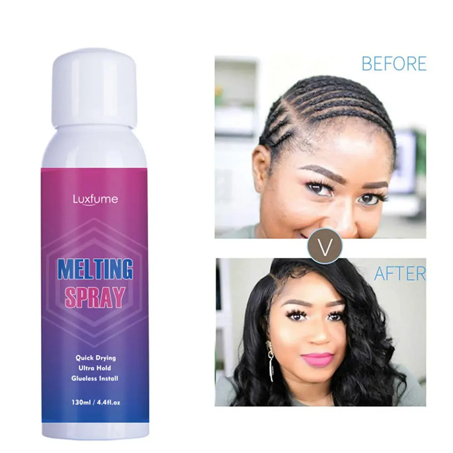 بخاخ ذوبان Got2b للشعر المستعار الدانتيل - ملحقات جل الشعر الأمامي لصق الشعر المستعار - مجموعة أدوات تركيب الشعر المستعار