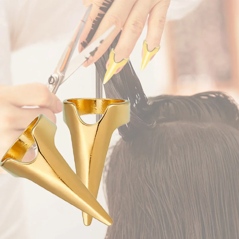 2/3/4/5/10/15pcs/Can Hairdressing Finger Claw Ring Stitching Layered Hairdressing Tool Accessories Braiding Hair