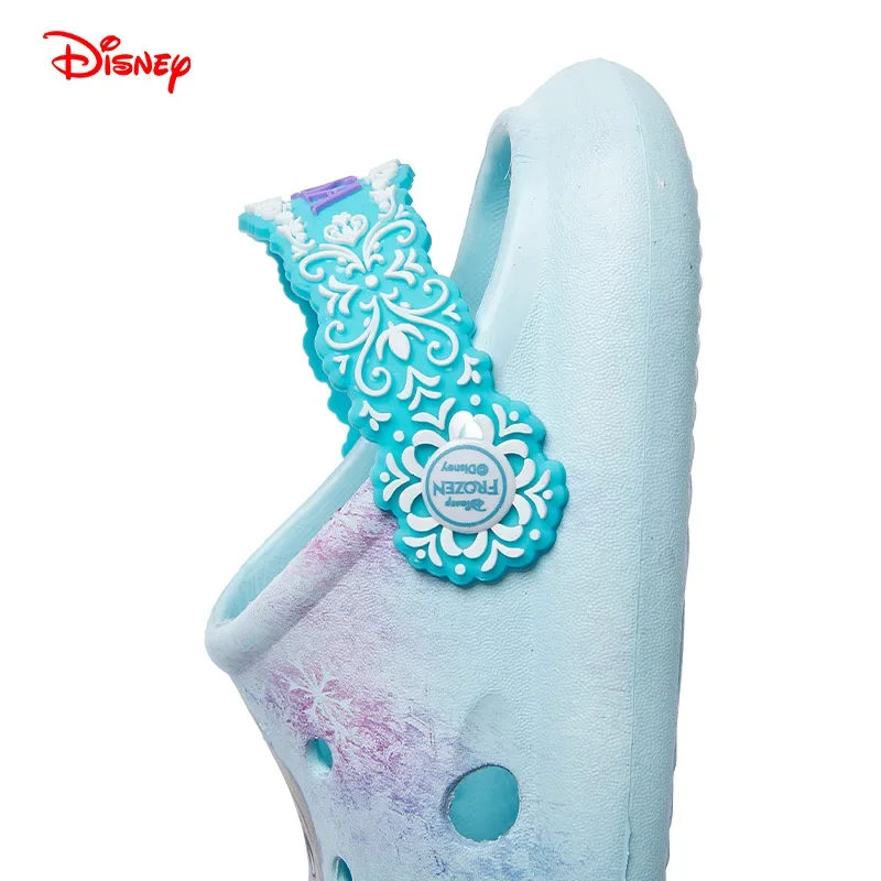 Girls Frozen Princess Elsa Slippers Disney Summer Bathing Non-slip Children Slippers Indoor Cartoon Cute Package Head Sandals