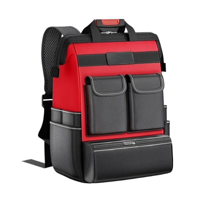 Shoulder Tool Bag Robust Durable Canvas Backpack Multifunctional Electrician Maintenance Tools Storage Bag