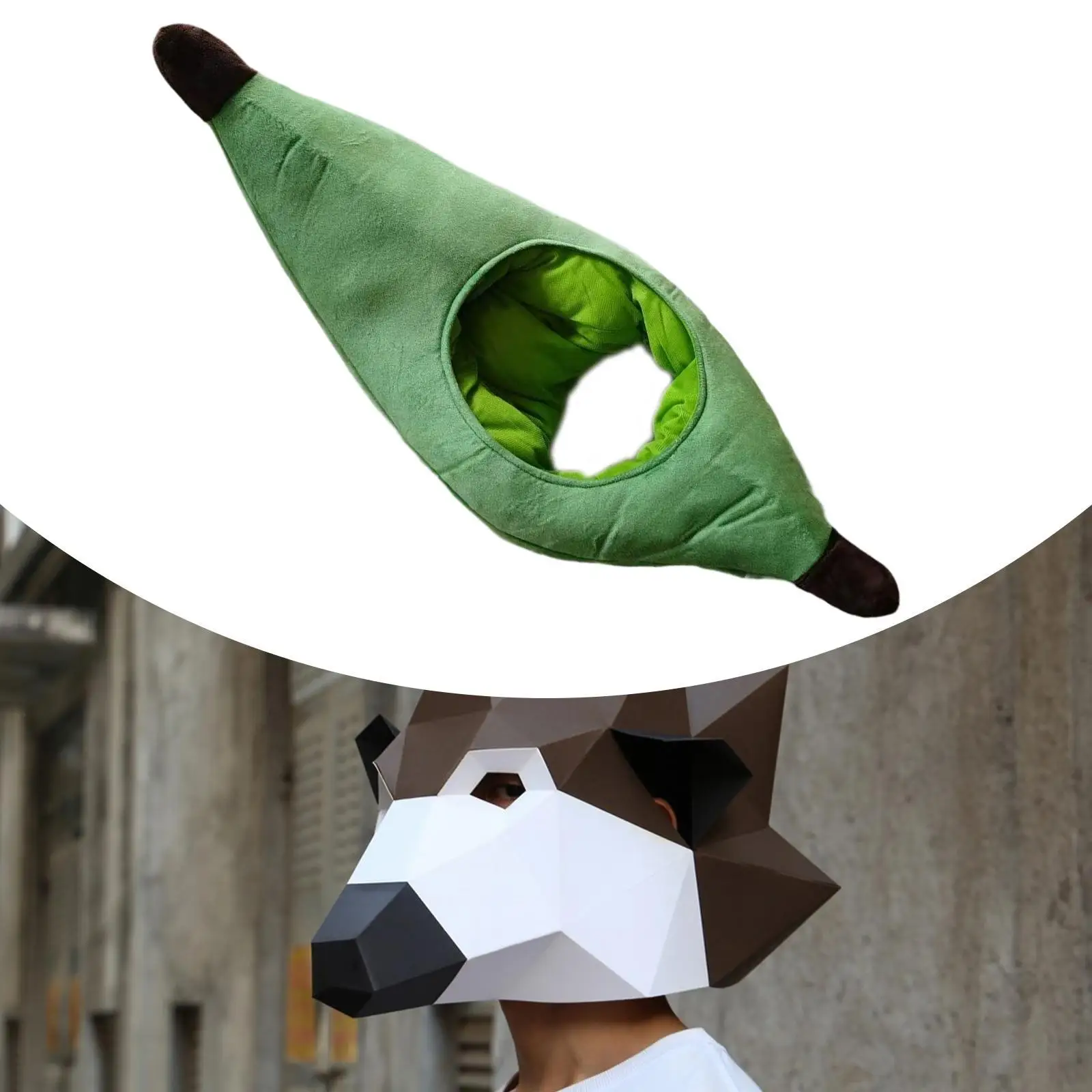 재미있는 녹색 바나나 모자 멋진 드레스 축제 테마 파티 기념일