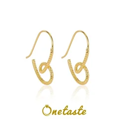 Orecchini a forma di cuore astratti con linea artistica in argento Sterling 925 per le donne semplice Chic minimalismo piccolo orecchino 2023 inverno nuovo