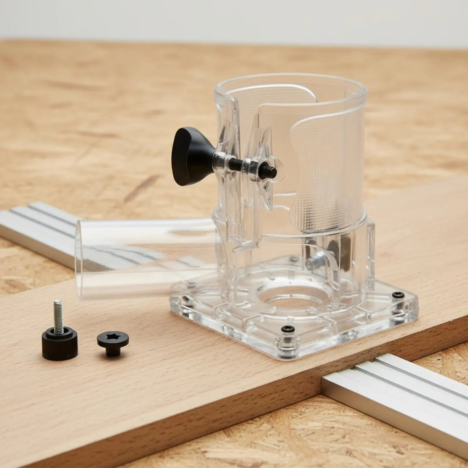 Router Debris Collection Base Versatile Compatibility Transparent Trimmer Base Wood Router Debris Cover Wear-Resistant