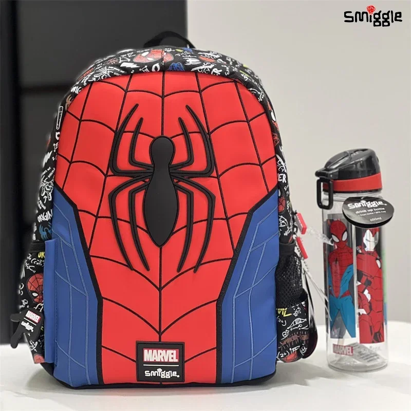 Oryginalny australijski Smiggle Spider-man tornister plecak dziecięcy piórnik kubek na wodę portfel papierniczy torba na drugie śniadanie