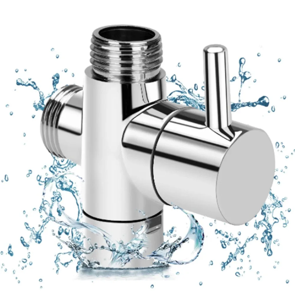 

G1/2 Inch Diverter Valve 3 Way T-type Adapter Valve Shower Nozzle Brass Water Tap Connector Faucet Water Bathroom Accessories