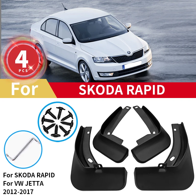 Mudguards For Skoda Rapid Mud Flaps Volkswagen VW Jetta 2013 2014 2016 2017 Cars Fender Splash Guards Mudflaps Accessories