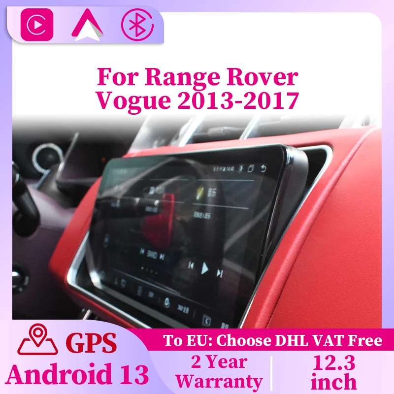 Moveable Screen Android 13 For Land Rover Range Rover Vogue 2013-2018 Reversible Navigation Car Dvd Radio Multimedia Player GPS