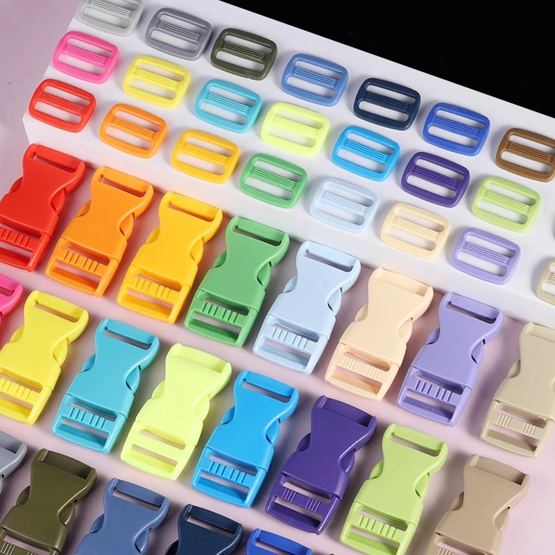 2/5/10/20Sets Plastic Release Closure Buckles 15/20/25mm Backpack Buckle Strap Side Adjust Carabiner Clips Bag Making Supplies