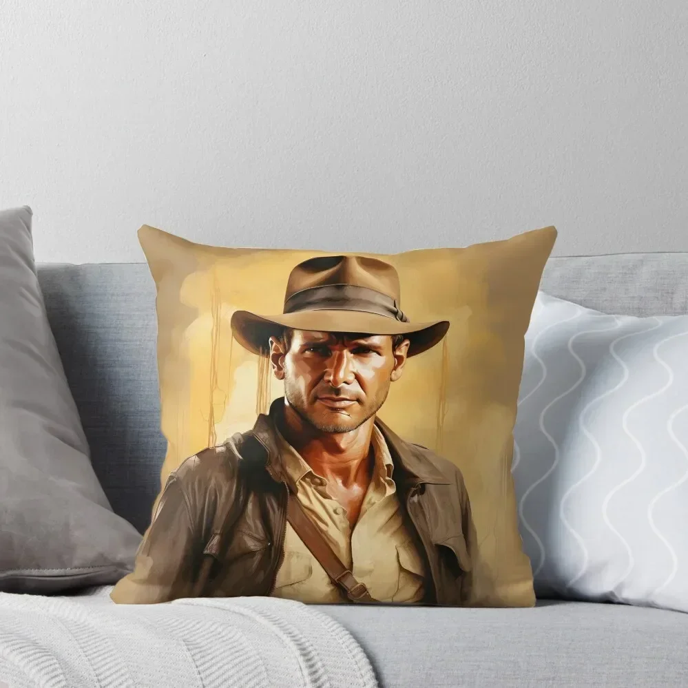 Indiana Jones Paint Artwork Throw Pillow Cushions Cover Pillow Cases Decorative pillow