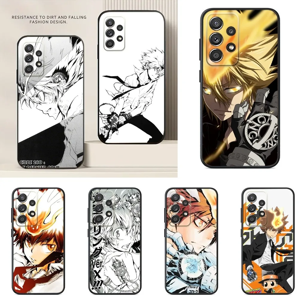 K-Katekyo H-Hitman Reborn Phone Case For Samsung S24,S23,S22,S21,S20,S10,S10E,S9 Plus FE Note 20 Ultra 10,9 Plus Black Case