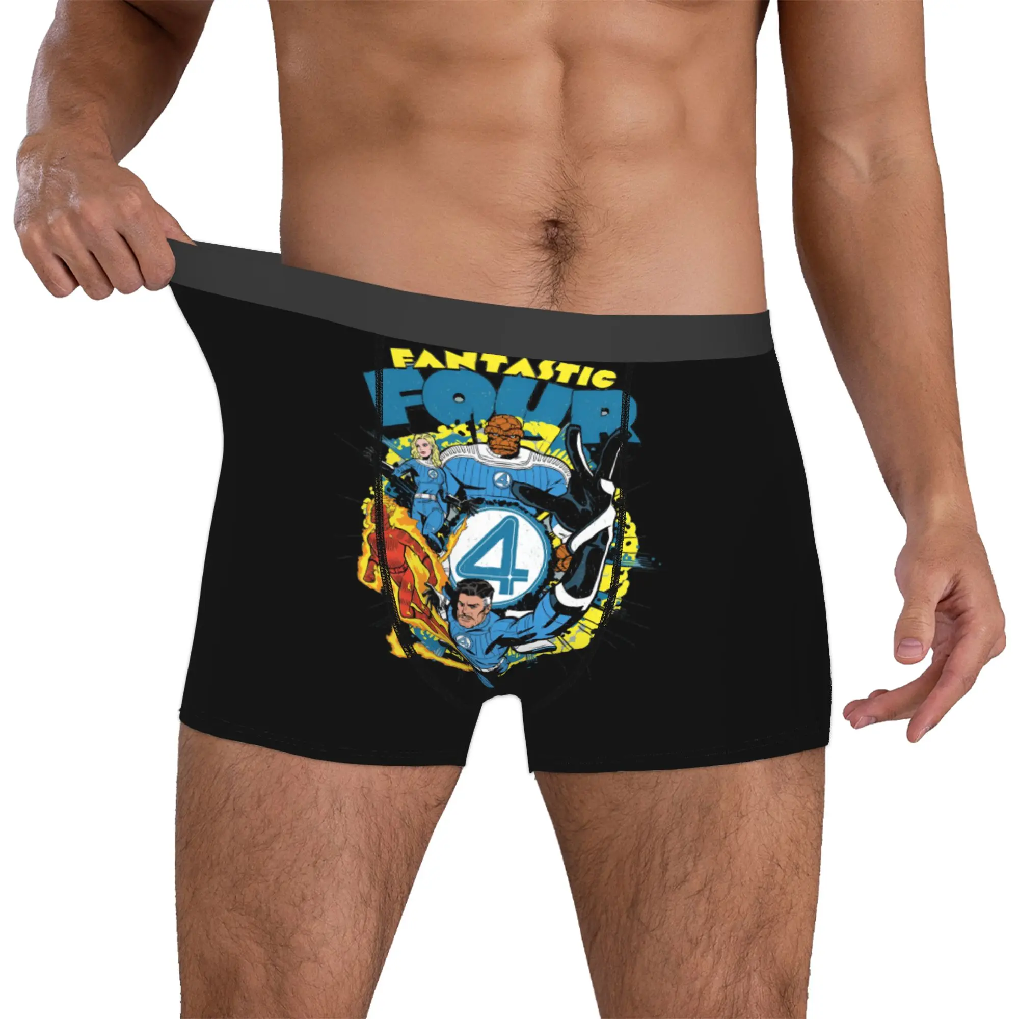 

Custom Male Cool Fantastics Anime Fours Underwear Superhero Boxer Briefs Stretch Shorts Panties Underpants