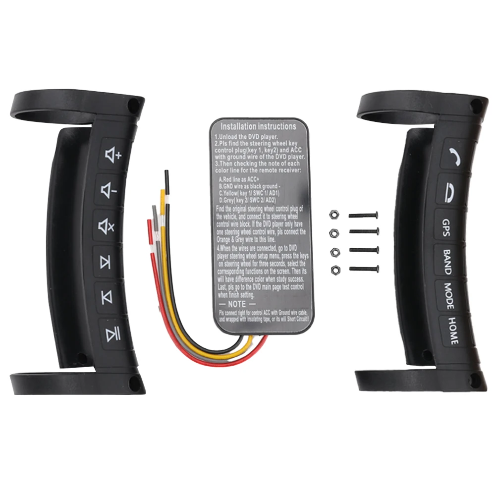Remote Control Steering Wheel Switch 12V Steering Wheel Multifunction Key Wireless Battery Operated 6 Buttons for Auto Truck