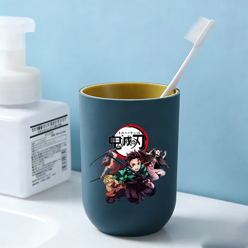 Demon Slayer Water Cup Toothbrush Cup Kamado Tanjirou Anime Mouthwash Cup Children's Water Cups Boy Girl Birthday Home Gifts