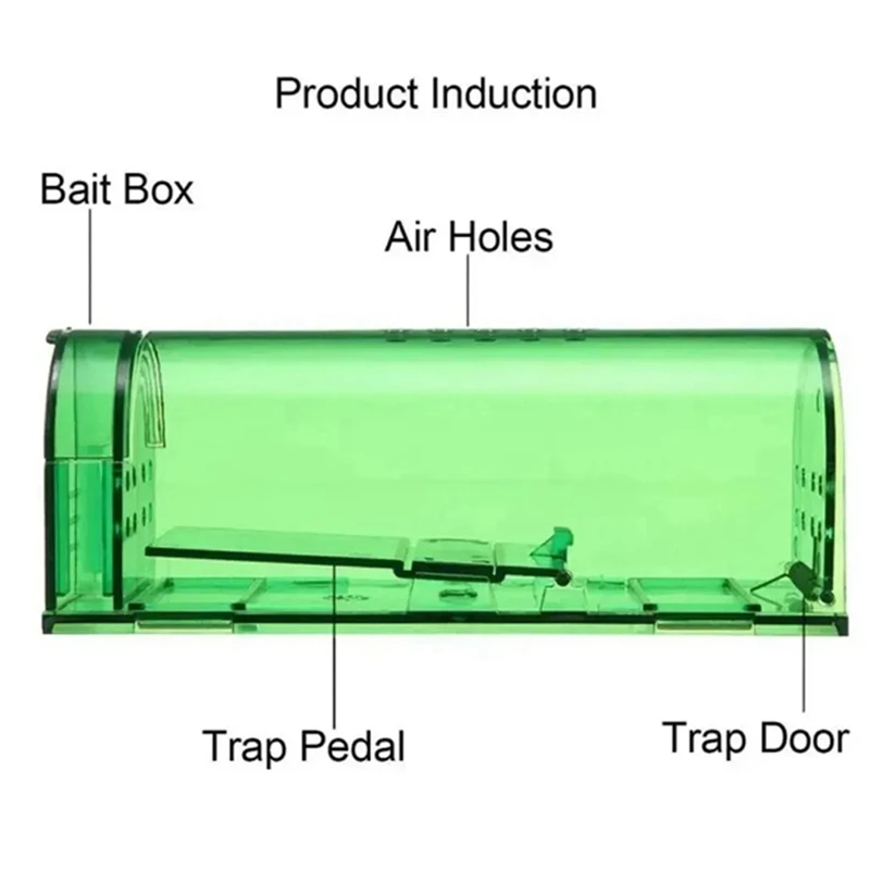 Transparent Mouse Trap Mice Live Catcher Reusable Small Animals Cage Durable Easy Install Easy To Use