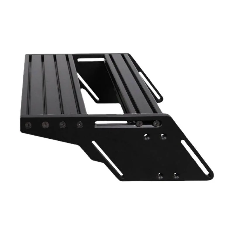 Aluminum frame pedal simulates racing car as bracket