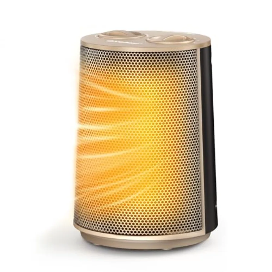 

Portable Space Heater 1500W Quiet and Energy Efficient Overheat and Tip-Over Protection Fast Heating PTC Technology Ideal for B