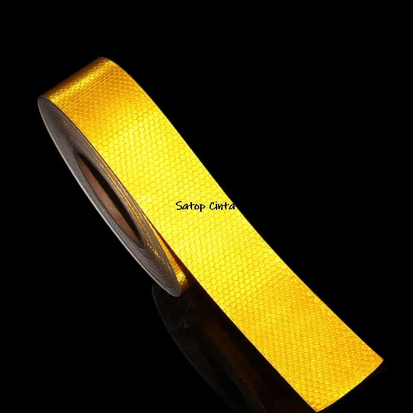 Waterproof Warning Tape Strip Stickers Warning Light Reflector Protective Sticker Reflective Film Car Safety Mark 10m*5cm Decals