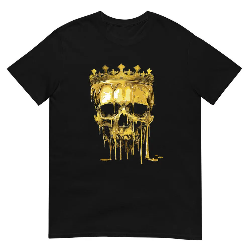 Vintage Golden Skull King T-shirt - Royal Crown Novelty Graphic Tee