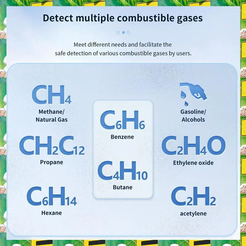 3C Electron 1 Piece Gas Leak Detector Portable Natural Gas Detector Alarm Sound Methane Hexane With LCD Screen 2 AAA Batteries F