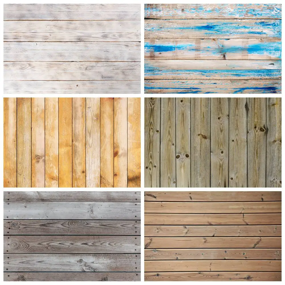 

Wooden Board Decoration Photography Backdrop Custom Retro Blue White Wood Eye Plank Wall Birthday Party Studio Photo Backgrounds