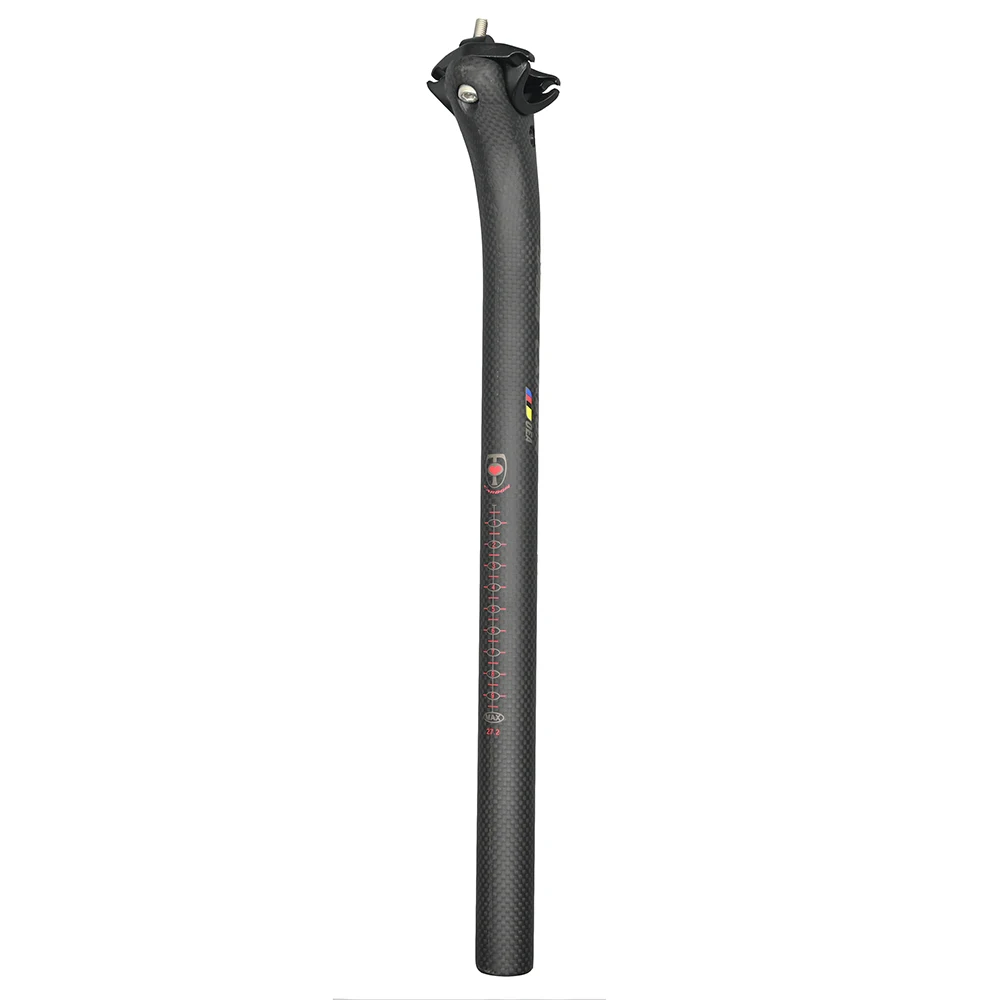 MTB용 매트 블랙 카본 시트포스트, 로드 바이크 시트 포스트, 자전거 부품, 27.2mm, 30.8mm, 31.6mm, 길이 400mm