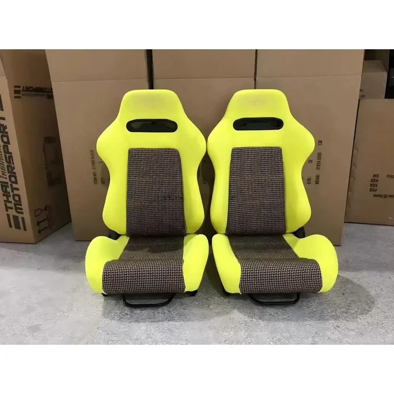 High Quality Hot Selling RECARO SR3 Blue Suede Racing Bucket Universal Car with Dual Lock Rails