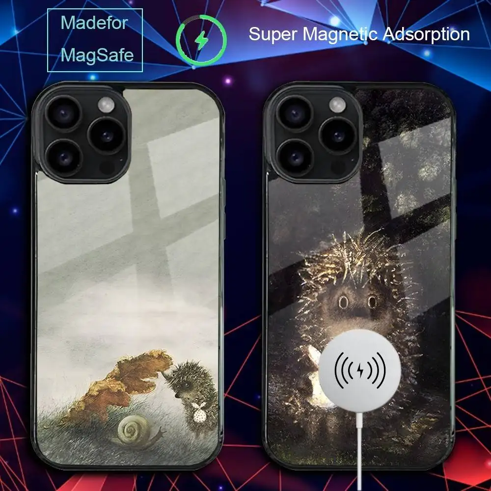 

H-Hedgehog in the Fog Phone Case For iPhone 17,16,15,14,13,12,11,Pro,Max,Plus,Mini,SE4,E Magnetic Magsafe Wireless Charging