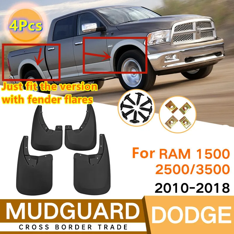 

4X брызговики для Dodge для Dodge Ram 2009-2018 с расширителями крыльев