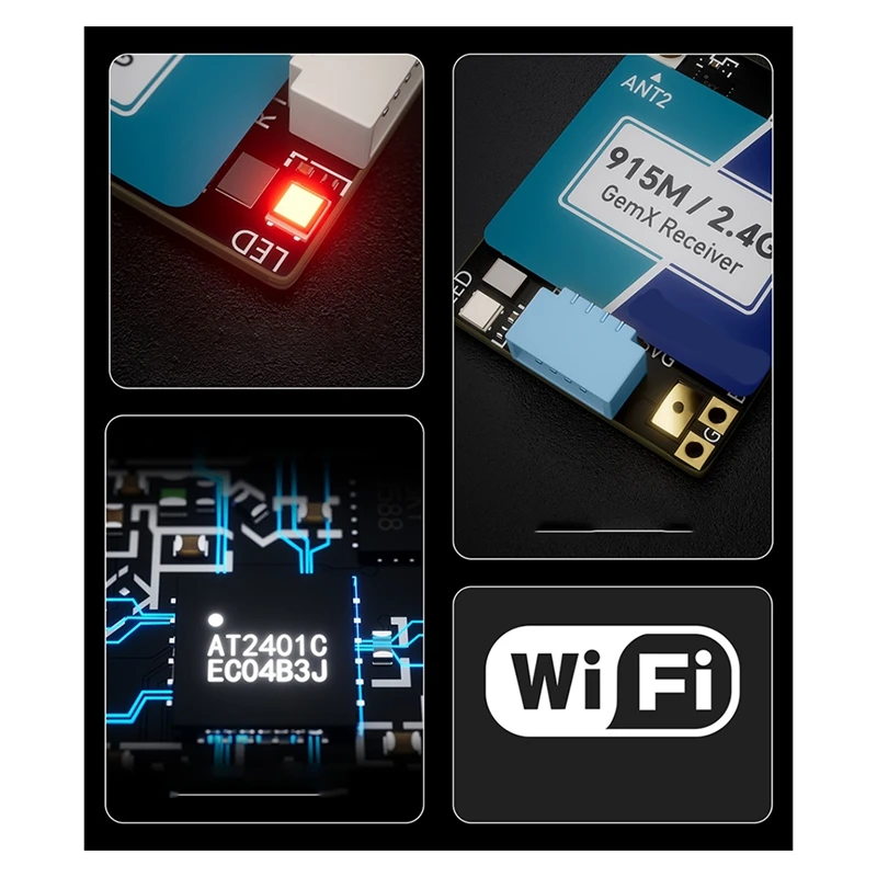 Best-1Pc ELRS 915M/2.4G Gemx Gemini ثنائي التردد استقبال FPV كروس الطائرات