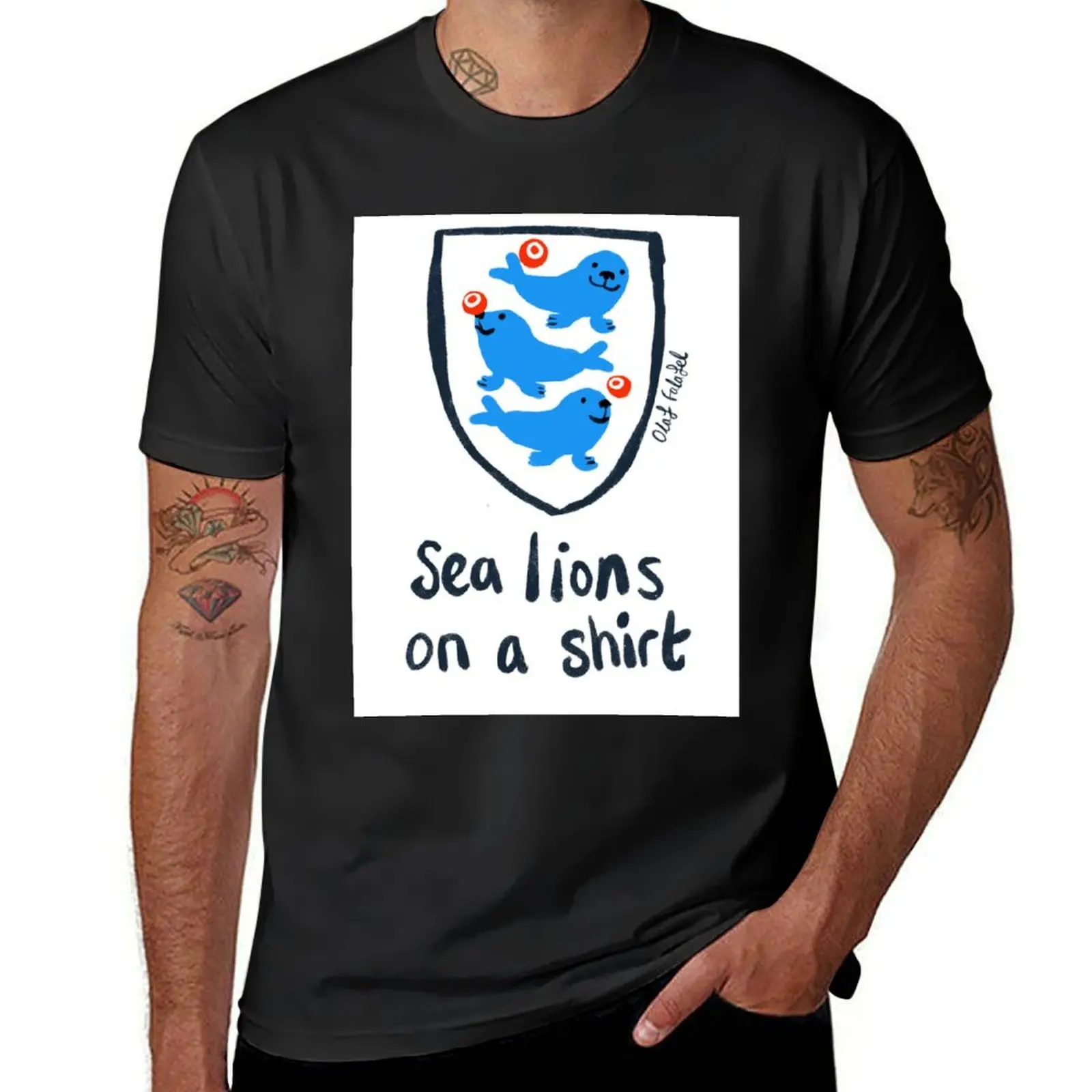 Sea lions on a shirt T-Shirt anime shirts graphic tees Aesthetic clothing oversizeds plain white t shirts men