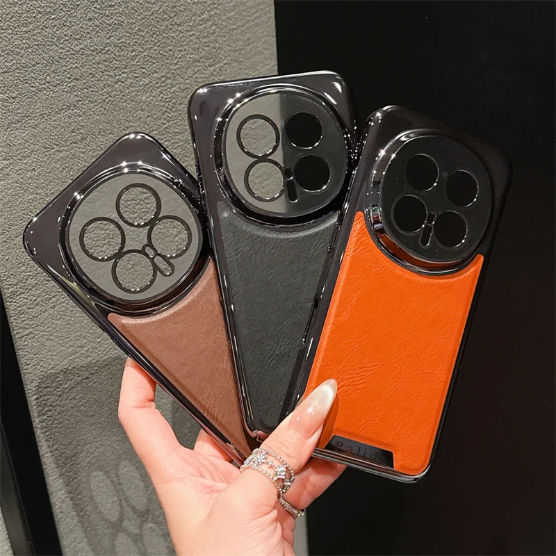 

For Honor Magic8 Pro Case Luxury Electroplated Leather Frosted PC Cover For Honor Magic8Pro Shockproof bumper Funda