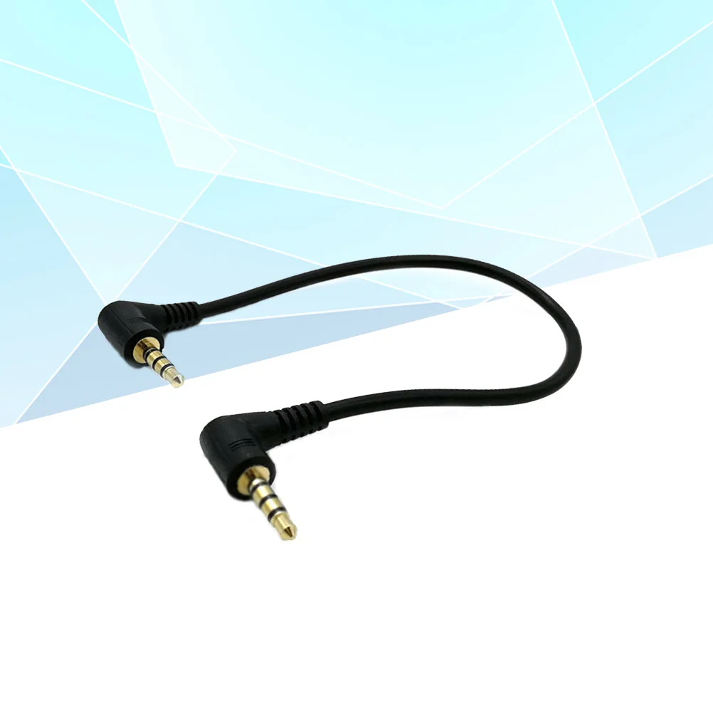 

15 Cm Audio Line Double Elbow Cable Male to Computer Car Extension Sturdy Black