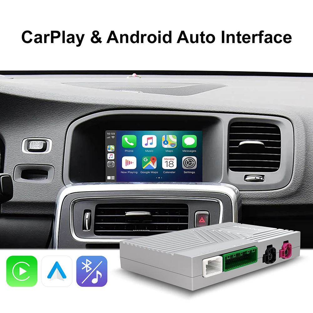 New Wireless Carplay Android auto module For Volvo S60 S80 XC60 V60 V40 2015-2018  Support Cameras