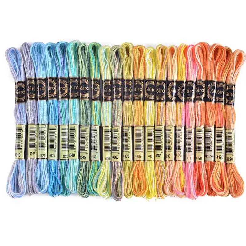 78-color segment dyed embroidery thread handmade accessories cross-stitch thread gradient two-color embroidery thread