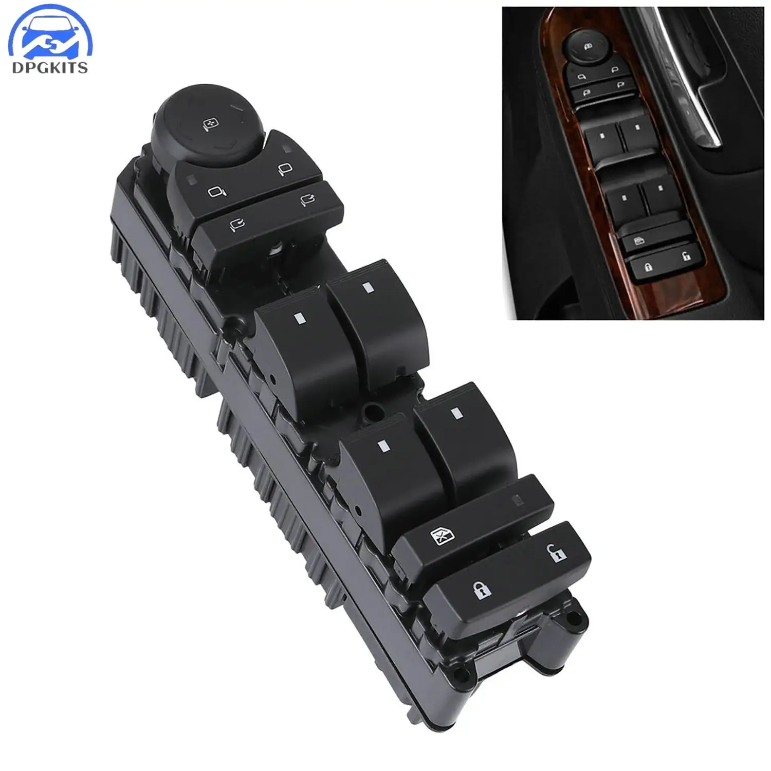 

DPGKITS 1 шт. переключатель управления окном автомобиля подходит для водителя левая сторона Cadillac Escalade Chevy Silverado GMC Yukon Sierra 20835553