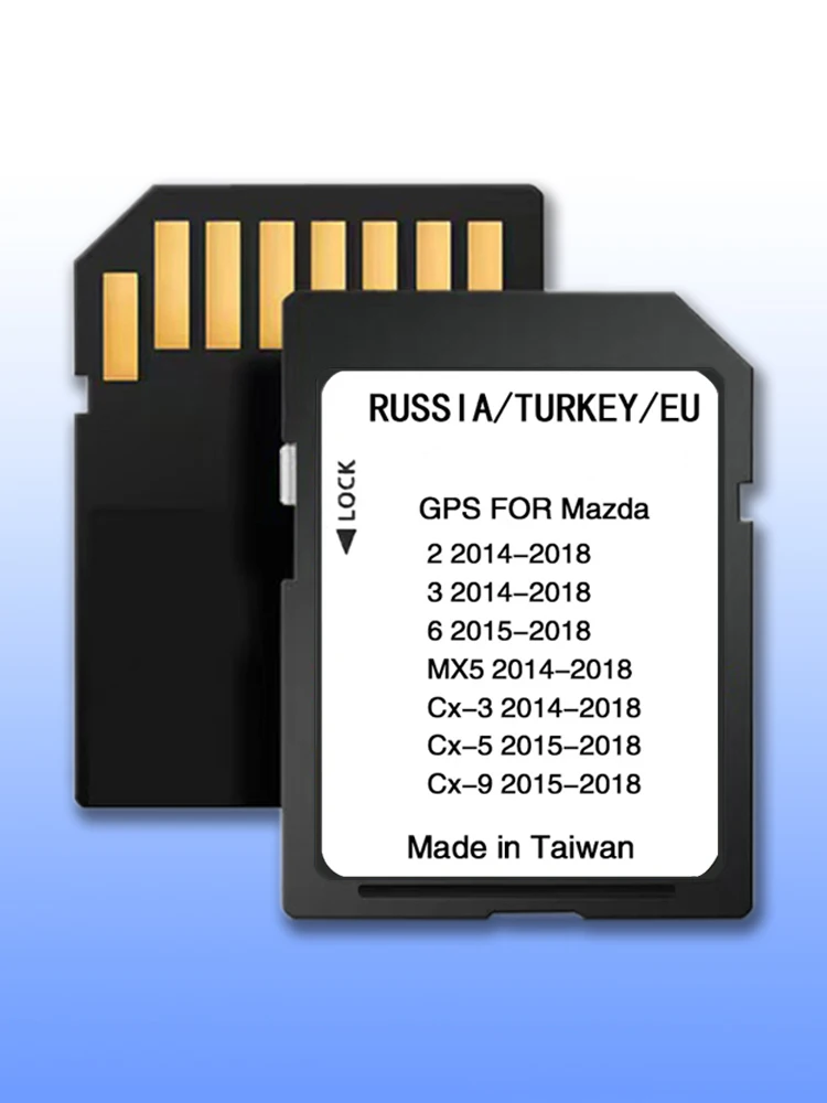 Neueste 2026 Version Karten EU Navigations-SD-Karte für Mazda 2/3/6/CX3/CX5/CX9/MX5 Auto Sat Navi 16GB GPS Update Karten Daten