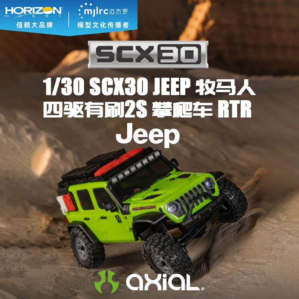 

Axial 1/30 SCX30 Wrangler Bronco JLU 4WD Brushed RC Rock Crawler RTR ABS Body LED Lights Nylon Chassis Mini Off-Road Truck