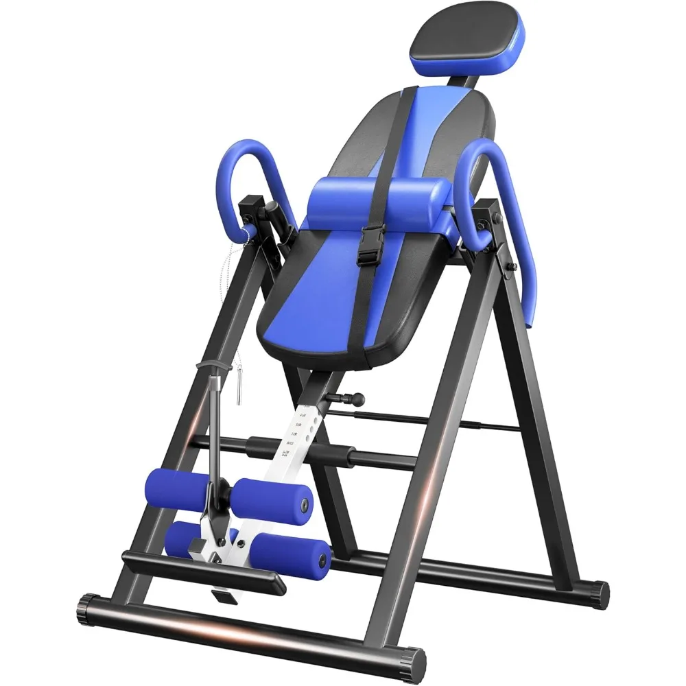 JHZ for High quality Gravity Heavy Duty Inversion Table w/Headrest&Adjustable Protective Belt Back Stretcher Machine for Pain Re
