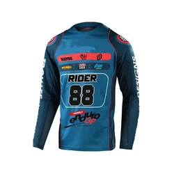 Camiseta de manga larga personalizada para hombre, jersey de equipo de ciclismo de montaña, enduro, descenso de moto, todoterreno, MX, bmx, 2022