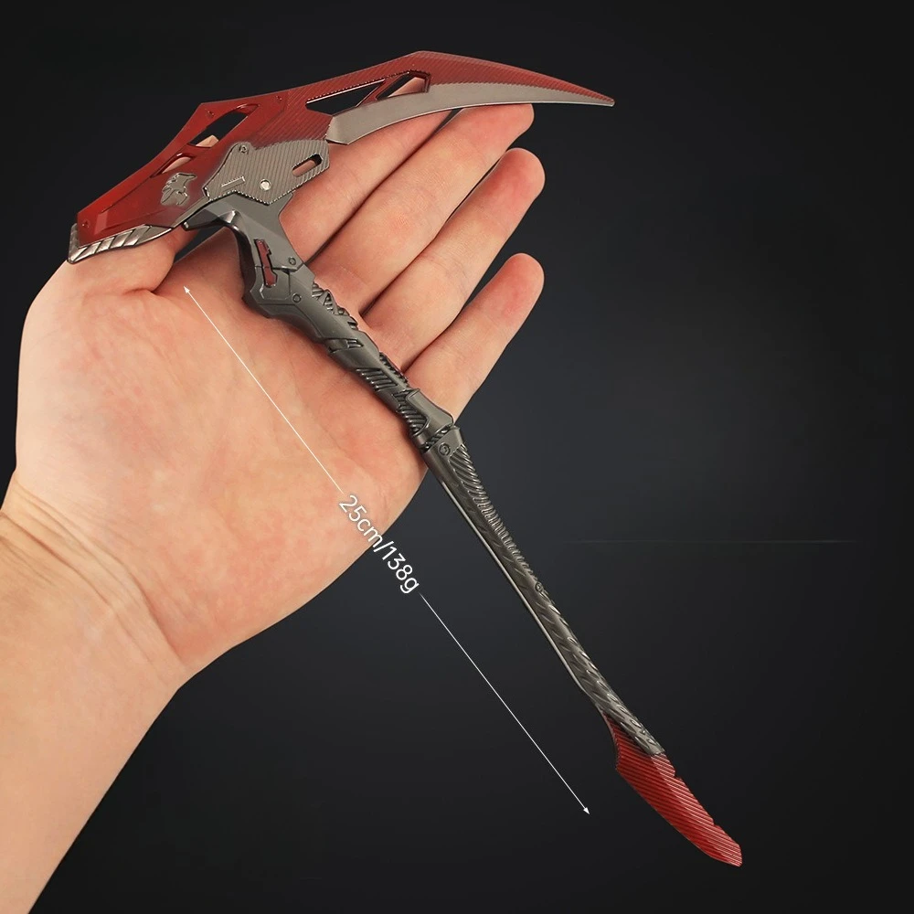 22 سنتيمتر ساحة اندلاع لعبة صينية الأجهزة الطرفية ريبر المنجل المعادن الحرفية الأسلحة نموذج تحصيل الحلي لعبة الهدايا الإبداعية #5