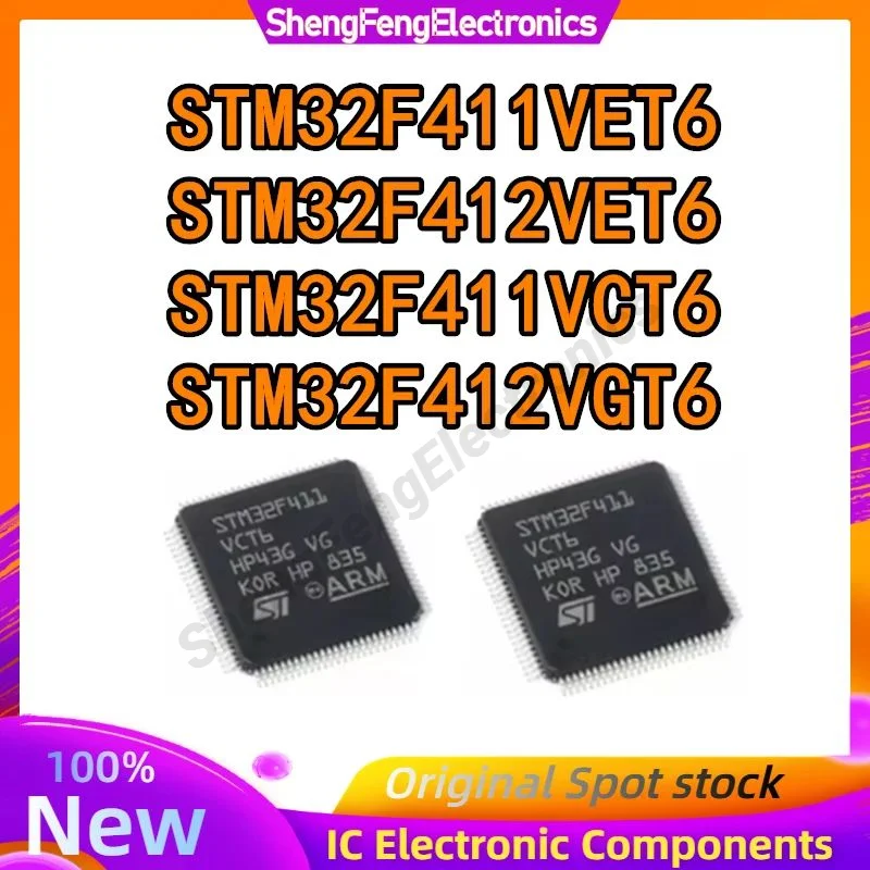 STM32F411VCT6 STM32F411VET6 STM32F412VET6 STM32F412VGT6 STM32F411VC STM32F411VE STM32F412VE STM32F412VG STM IC MCU Чип LQFP100