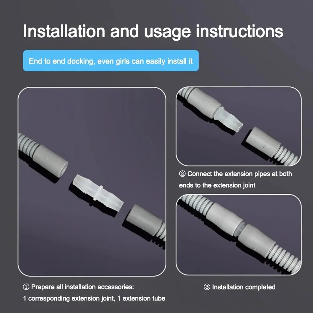10mm Dryer Drain Multiple Sizes Replacement Dryer Extension Hose with Adapter for Midea for Haier for Siemens Dryers