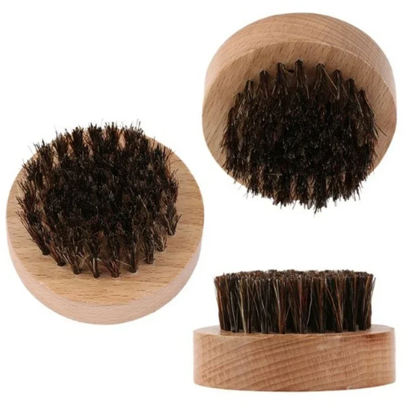 Peigne à cheveux en bois de santal naturel pour homme, brosse à barbe et à moustache, manche de poche